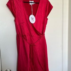 PRINCESS POLLY satin wrap minidress - NWT